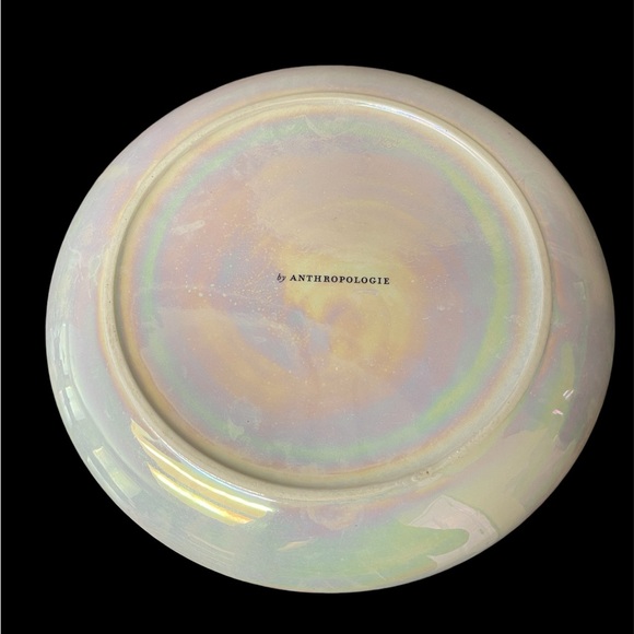 Anthropologie Astrid Iridescent Pearl Snowflake 9” Plate - Picture 2 of 4